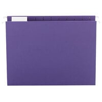 Smead 64072 Letter Size Hanging File Folder - 1/5 Cut Repositionable Poly Tab, Purple - 25/Box