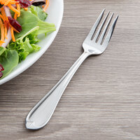 World Tableware 239 038 Antique 6 5/8 inch 18/0 Stainless Steel Heavy Weight Salad Fork - 36/Case
