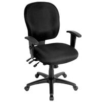 Eurotech FM4087-AT33 Racer Series Black Mid Back Swivel Office Chair