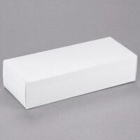 10 5/8" x 4 1/4" x 2 1/2" White 3 lb. 1-Piece Candy Box - 250/Case