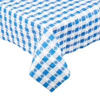 Hoffmaster 220671 54 inch x 108 inch Cellutex Navy Blue Gingham Tissue / Poly Paper Table Cover - 25/Case