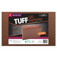 Smead 70469 TUFF Legal Size 31-Pocket Expanding File - 1-31 Indexed, Open Top, Redrope