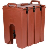 Cambro 1000LCD402 Camtainers® 11.75 Gallon Brick Red Insulated Beverage Dispenser