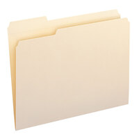 Smead 10335 Letter Size File Folder - Standard Height with Reinforced 1/3 Cut Left Tab, Manila - 100/Box