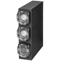 Vollrath J3V-LLL LidSaver™ 3 Mini Black 3-Slot Vertical Countertop Portion Cup and Lid Dispenser Cabinet