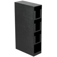Vollrath CTL-3VS Black Vertical Countertop 3 T-Lid Organizer with 1 Straw Pocket