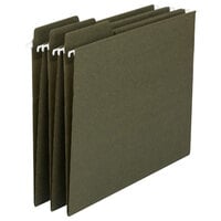 Smead 64037 FasTab Letter Size 100% Recycled Hanging File Folder - Reinforced Reinforced 1/3 Cut Assorted Tab, Green - 20/Box