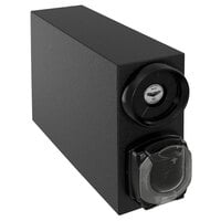 Vollrath K2V-LC-A Black 1-Slot Vertical 8 - 44 oz. Standard Countertop Cup Dispenser Cabinet with 1 LidSaver™ 3 Dispenser