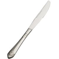 Bon Chef S1712 Nile 9 15/16 inch 13/0 Stainless Steel European Size Solid Handle Dinner Knife - 12/Case