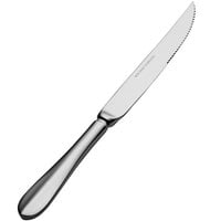 Bon Chef S1115 Chambers 9 7/16 inch 13/0 Stainless Steel European Size Solid Handle Steak Knife - 12/Case