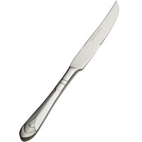 Bon Chef S1715 Nile 10 inch 13/0 Stainless Steel European Size Solid Handle Steak Knife - 12/Case