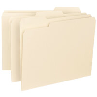 Smead 10230 Letter Size File Folder - Interior Height with 1/3 Cut Assorted Tab, Manilla - 100/Box