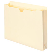 Smead 75605 Letter Size 100% Recycled File Jacket - 2 inch Expansion with Reinforced Straight Cut Tab, Manila - 50/Box
