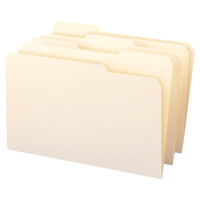 Smead 15334 Legal Size File Folder - Standard Height with Reinforced 1/3 Cut Assorted Tab, Manila - 100/Box