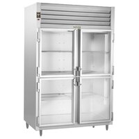 Traulsen RHT232NUT-HHG Stainless Steel 46 Cu. Ft. Two Section Glass Half Door Narrow Reach In Refrigerator - Specification Line