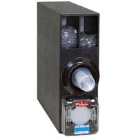 Vollrath K3V-LCS-A-S Black 1-Slot Vertical 8 - 44 oz. Standard Countertop Cup Dispenser Cabinet with 1 LidSaver™ 3 Dispenser and 1 Straw Pocket