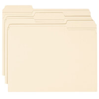 Smead 10405 Heavy Weight Letter Size File folder with 1 1/2 inch Expansion - Reinforced 1/3 Cut Assorted Tab, Manila - 50/Box