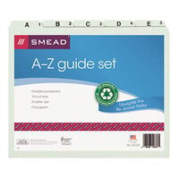 Smead 50376 8 1/2 inch x 11 inch Recycled Top Tab 1/5 Cut Pressboard File Guide - Letter