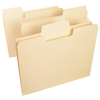 Smead 10401 SuperTab Heavy Weight Letter Size File Folder - Standard Height with 1/3 Cut Assorted Tab, Manila - 50/Box