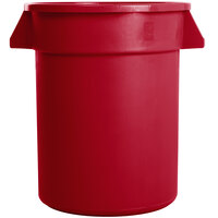 Carlisle 34102005 Bronco 20 Gallon Red Round Trash Can
