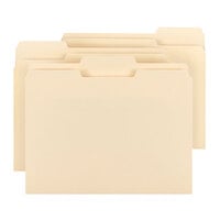 Smead 11928 Letter Size File Folder - Standard Height with 1/3 Cut Assorted Tab, Manila - 24/Pack