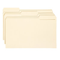 Smead 15330 Legal Size File Folder - Standard Height with 1/3 Cut Assorted Tab, Manila - 100/Box