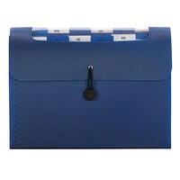 Smead 70902 Letter Size Poly 12-Pocket Expanding File - A-Z and Blank Tab Inserts, Flap and Cord Closure, Navy Blue