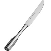 Bon Chef S2412 Empire 9 13/16 inch 13/0 Stainless Steel European Size Solid Handle Dinner Knife - 12/Case