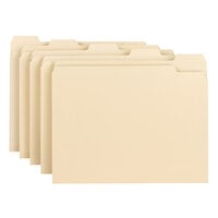 Smead 10350 Letter Size File Folder - Standard Height with Reinforced 1/5 Cut Assorted Tab, Manila - 100/Box