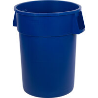 Carlisle 34104414 Bronco 44 Gallon Blue Round Trash Can