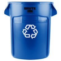 Rubbermaid FG262073BLUE BRUTE 20 Gallon Blue Round Recycling Can