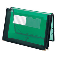 Smead 71951 Letter Size Poly Expansion Wallet - 2 1/4 inch Expansion with Flap and Cord Closure, Green