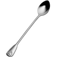Bon Chef S2002 Shell 7 5/8 inch 18/10 Stainless Steel Iced Tea Spoon - 12/Case