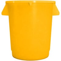 Carlisle 84101004 Bronco 10 Gallon Yellow Round Trash Can