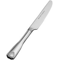 Bon Chef S2017 Shell 7 inch 13/0 Stainless Steel European Size Solid Handle Butter Knife - 12/Case