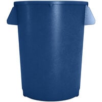 Carlisle 84103214 Bronco 32 Gallon Blue Round Trash Can