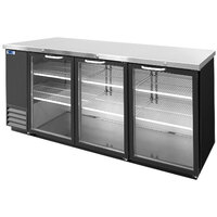 Norlake NLBB79G 80 3/4" Black Glass Door Back Bar Refrigerator