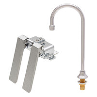 Fisher 23175 Deck Mounted Faucet with 12" Rigid Gooseneck Nozzle, 2.2 GPM Aerator, and Knee Valves