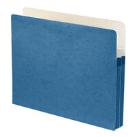 Smead 73215 Letter Size File Pocket - 1 3/4 inch Expansion with Straight Cut Tab, Blue