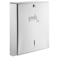 Lavex Janitorial Stainless Steel 400 C-Fold or 525 Multifold Surface-Mounted Paper Towel Dispenser