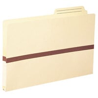 Smead 76487 Legal Size Tyvek® Reinforced File Pocket - 1" Expansion with Printed 2/5 Cut Right Position Tab, Manila