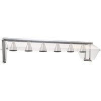 Eagle Group BS2-HT6-IL Stainless Steel Buffet Shelf with Double Sneeze Guard and Infrared Lamps - 94 1/2" x 36 1/4"