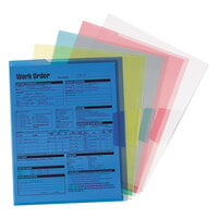 Smead 85750 Organized Up Letter Size Poly Translucent File Jacket - Assorted Color - 5/Pack