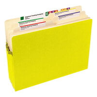 Smead 73233 Letter Size File Pocket - 3 1/2 inch Expansion with Straight Cut Tab, Yellow