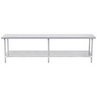Advance Tabco SAG-3010 30" x 120" 16 Gauge Stainless Steel Commercial Work Table with Undershelf