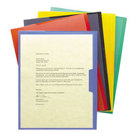 Smead 85740 Organized Up Letter Size Poly Opaque File Jacket - Assorted Color - 5/Pack