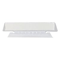 Smead 64615 3 1/2" Clear Tab / White Insert 1/3 Cut Hanging File Tab with Insert - 25/Pack