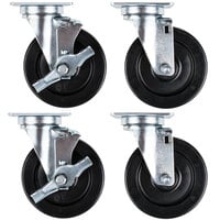 Vulcan Equivalent CASTERS-RR4 5" Swivel Plate Casters - 4/Set
