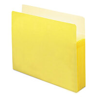Smead 73243 Letter Size File Pocket - 5 1/4 inch Expansion with Straight Cut Tab, Yellow
