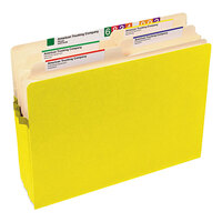 Smead 73243 Letter Size File Pocket - 5 1/4 inch Expansion with Straight Cut Tab, Yellow